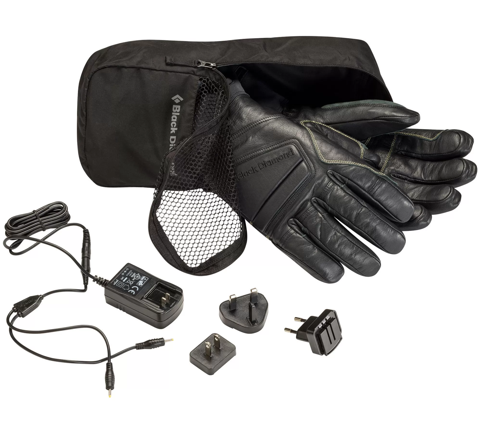 Damen Black Diamond Solano Heated Gloves Wall Charger Kit