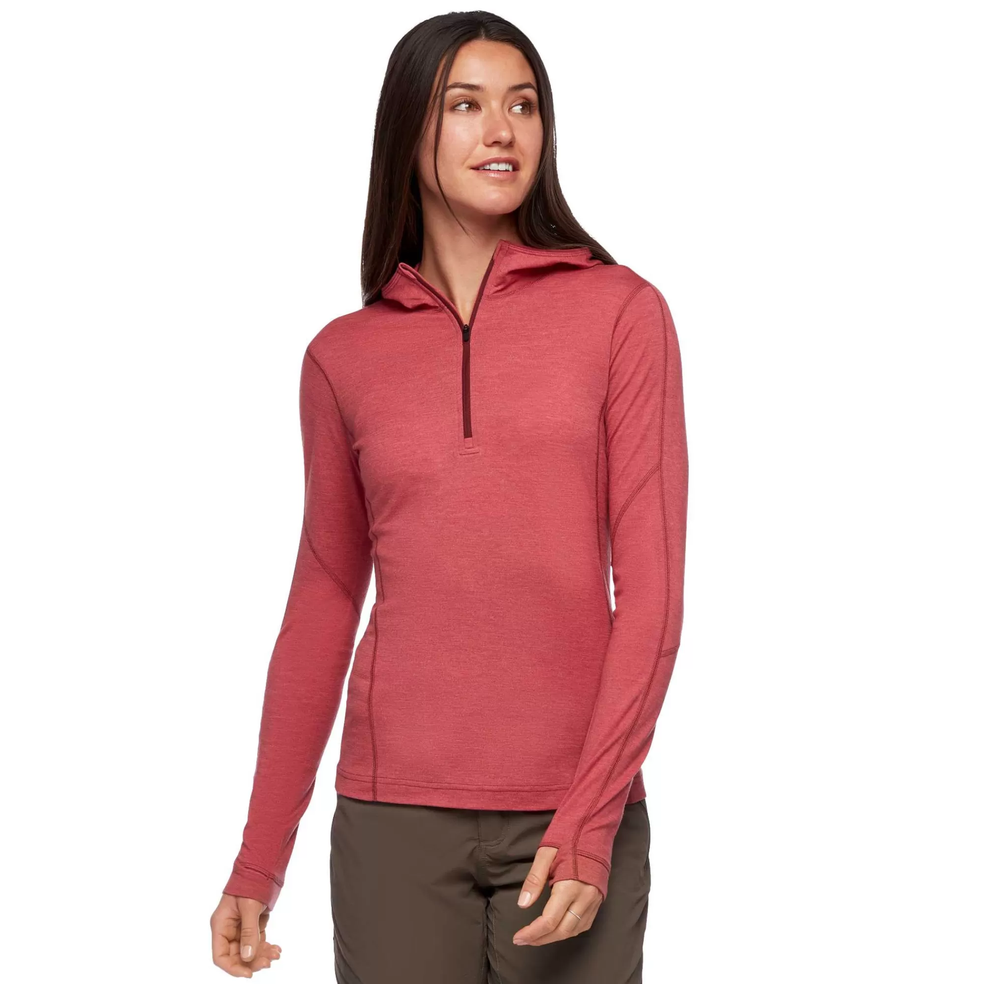 Damen Black Diamond Women's Solution 150 Merino Quarter Zip Hoody